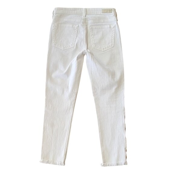 Adriano Goldschmied Mid-Rise Stilt Crop Cigarette Leg White Jean NEW - Picture 4 of 14
